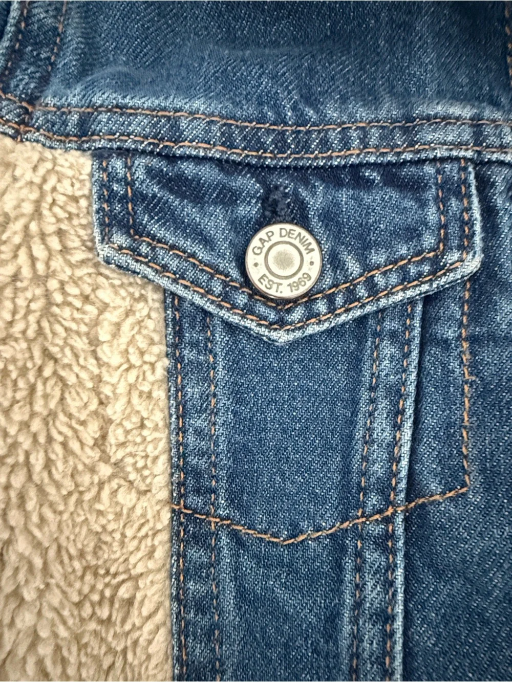 Baby Gap Sherpa Heart Icon Denim Jacket